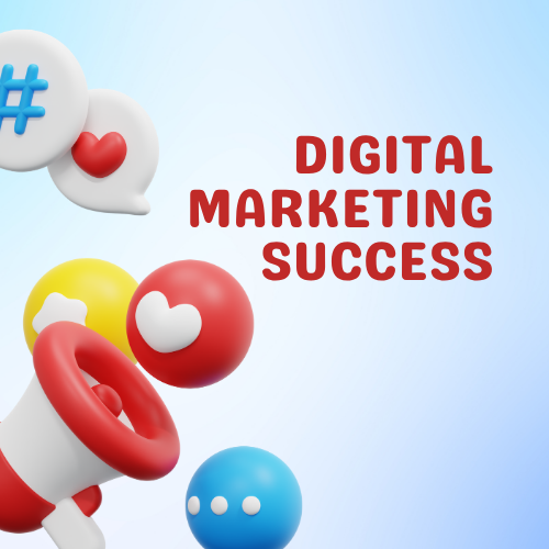Digital marketing strategy with icons for SEO, email, social media, and content marketing